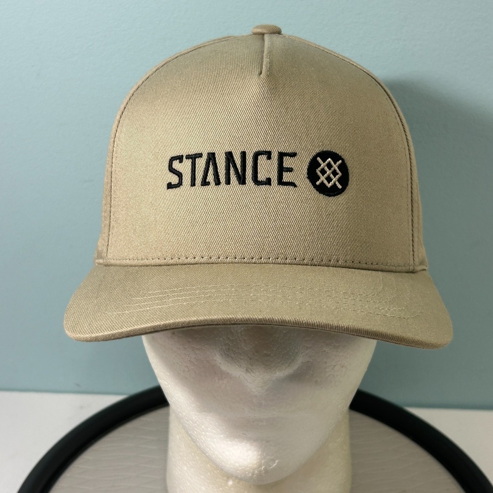 Stance Icon Snapback Hat Adjustable Structured Baseball Cap Khaki Tan OSFM